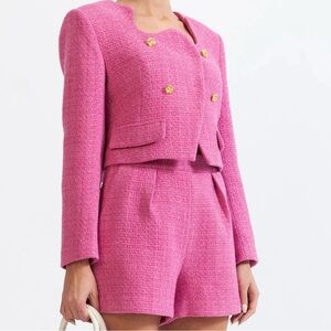 D-Play Pink Jacket and Shorts Set